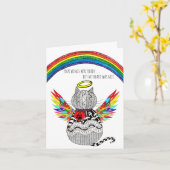 Cat Condolence Beileid Grußkarte Karte (Gelbe Blume)