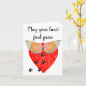 Cat Condolence Beileid Grußkarte Karte (Gelbe Blume)