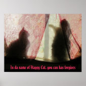 Cat Confessional Stand Meme Poster (Vorne)