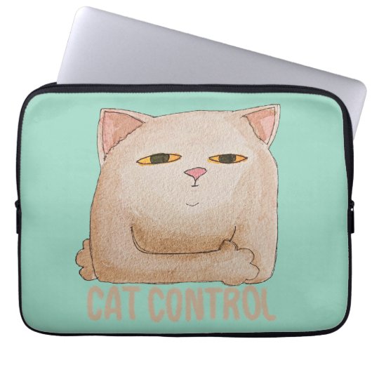 Cat Control Laptopschutzhülle (Vorderseite)