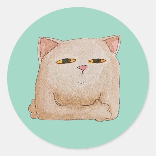 Cat Control Runder Aufkleber (Vorderseite)