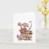 Cat Cooking notecard Karte (Gelbe Blume)