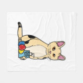 Cat Corona Oaster Fleecedecke (Vorderseite (Horizontal))