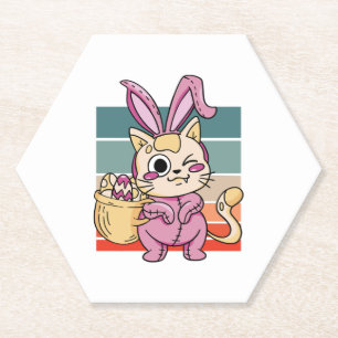 Cat Cosplayer Oster Bunny Costume Eierkörbchen Untersetzer