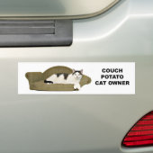 Cat couch Potato Autoaufkleber (Auf Auto)