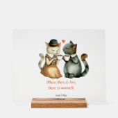 Cat Couple Acrylschild (Vorderseite)