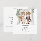 Cat Couple for Wedding Save the Date Einladung (Vorne/Hinten)