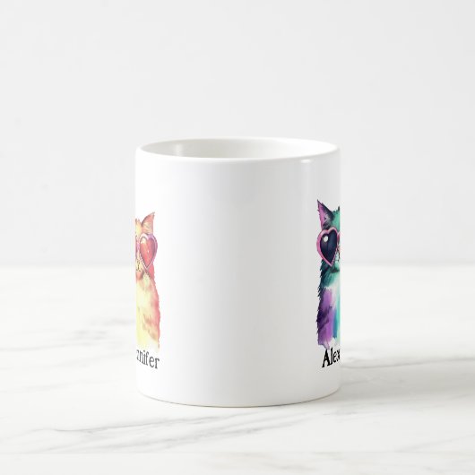 Cat Couple Kaffeetasse (Mittel)