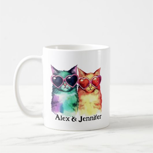 Cat Couple Kaffeetasse (Links)