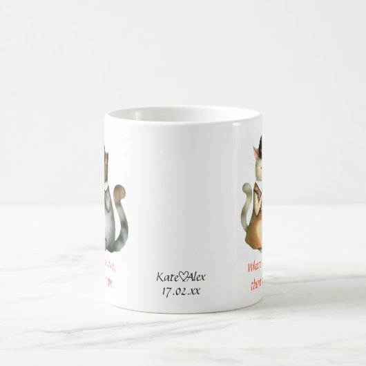 Cat Couple Kaffeetasse (Mittel)