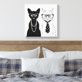 Cat Couple Leinwanddruck (Insitu (Schlafzimmer))
