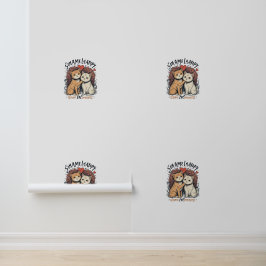 Cat Couple Liebe Niedlich Romantische Küche Hinter Tapete