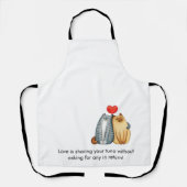 Cat Couple Liebt Niedlichen Funny Happy Valentine' Schürze (Vorderseite)