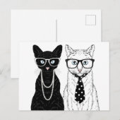 Cat Couple Postkarte (Vorne/Hinten)