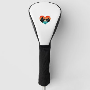 Cat Couple Retro Vintages Shirt Funny Black Cat Golf Headcover