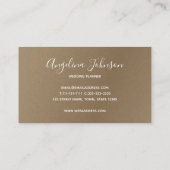 Cat Couple Sketch Gold Beruflich Visitenkarte (Rückseite)