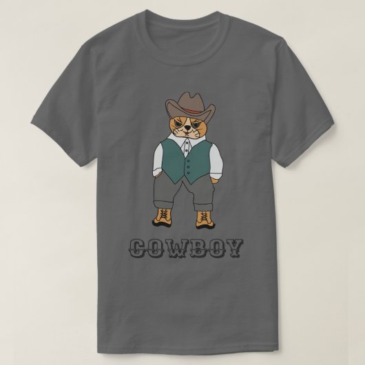 Cat Cowboy T-Shirt (Design vorne)
