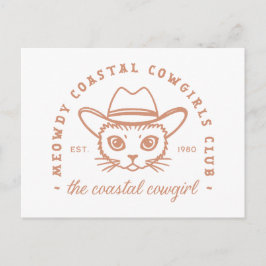 Cat Cowgirl Country Club Postkarte