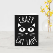 Cat Crazy Cat Lady Funny Cat Lover Mother's Day Bi Karte (Gelbe Blume)