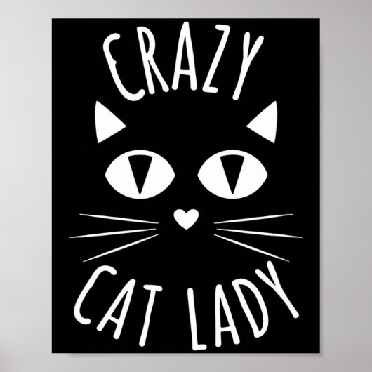 Cat Crazy Cat Lady Funny Cat Lover Mother's Day Bi Poster (Vorne)