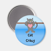 Cat Crazy Magnet (Vorderseite/Rückseite)