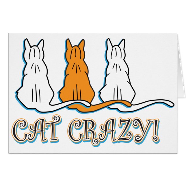 Cat Crazy Orange Tabby Cat (Vorderseite (Horizontal))