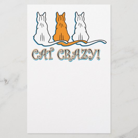 Cat Crazy Orange Tabby Cats Briefpapier (Vorderseite)