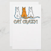 Cat Crazy Orange Tabby Cats Briefpapier (Vorne/Hinten)