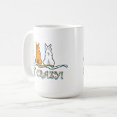 Cat Crazy Orange Tabby Cats Kaffeetasse (Vorderseite Links)