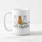 Cat Crazy Orange Tabby Cats Kaffeetasse (Links)