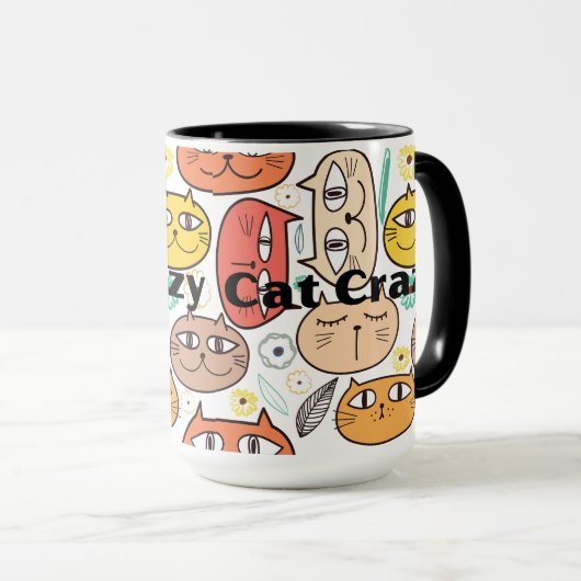 Cat Crazy Tasse (VorderseiteRechts)