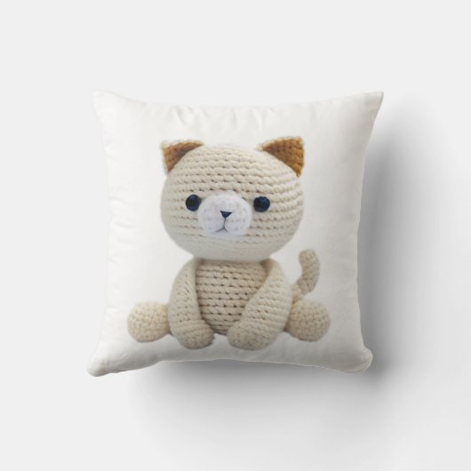Cat Crochet Toy Cushion Baby Kinderzimmer Kissen (Rückseite)