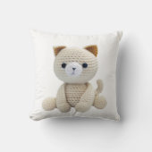 Cat Crochet Toy Cushion Baby Kinderzimmer Kissen (Vorderseite)