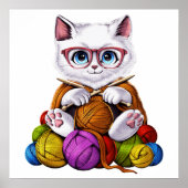 Cat Crocheting Poster (Vorne)