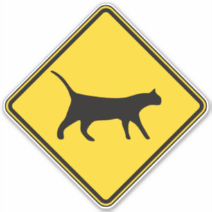 Cat Crossing Aufkleber