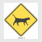 Cat Crossing Aufkleber (Blatt)