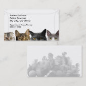 Cat Crowd Business Cards Terminkarte (Vorne/Hinten)