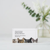 Cat Crowd Business Cards Terminkarte (Stehend Vorderseite)