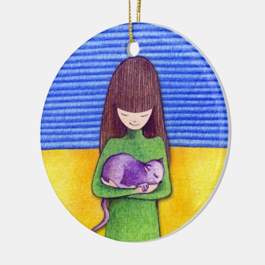 Cat Cuddle Ornament (Links)