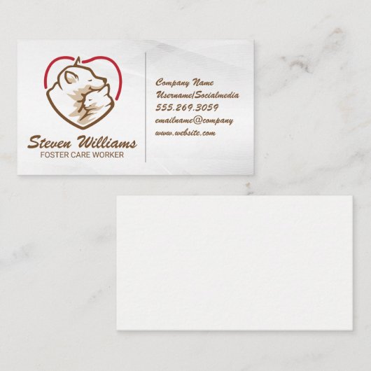 Cat Cuddling Logo | Tierpflege Visitenkarte (Vorne/Hinten)