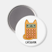 Cat-culator Funny Calculator Pun Magnet (Vorderseite/Rückseite)