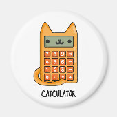 Cat-culator Funny Calculator Pun Magnet (Vorne)