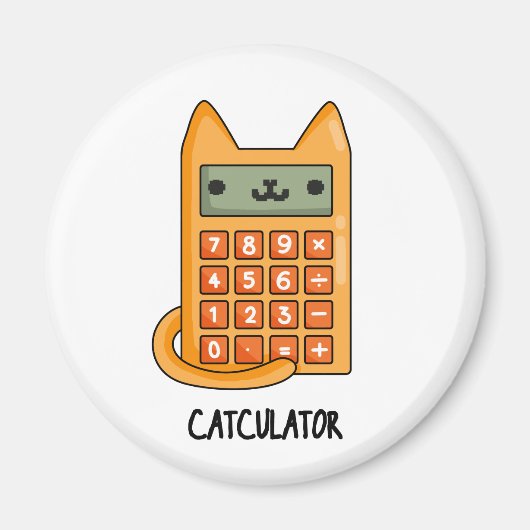 Cat-culator Funny Calculator Pun Magnet (Vorne)