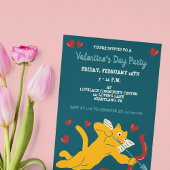 Cat Cupid Custom Valentine's Day Party Einladung