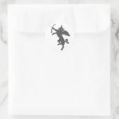 Cat cupid - Farbe auswählen Runder Aufkleber (Tasche)