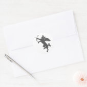Cat cupid - Farbe auswählen Runder Aufkleber (Umschlag)