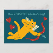 Cat Cupid Valelentinstag Postkarte (Vorderseite)