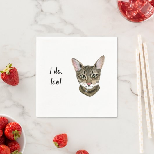 Cat Custom Cocktail Napkin Serviette (Beispiel)