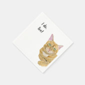 Cat Custom Cocktail Napkin Serviette (Ecke)