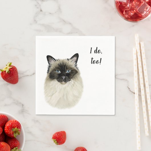 Cat Custom Cocktail Napkin Serviette (Beispiel)